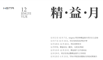 精進(jìn)！海星股份12月精益月來(lái)了！